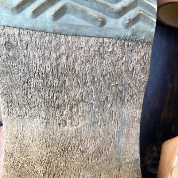 MIA Anja Swedish wooden and leather 2 inch heel open toe strappy sandal sz 7.5 - Picture 8 of 10